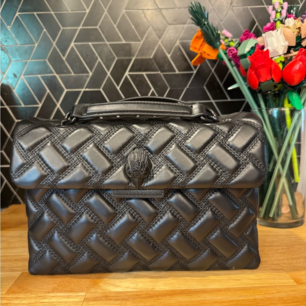 Black Quilted Kurt Geiger Leather Bag
